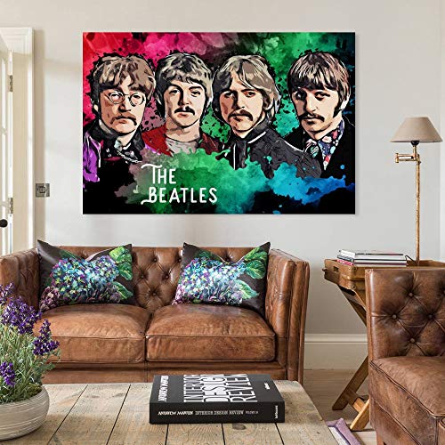 WEILEI The Best Peinture à l’huile Portrait des Beatles Poster décoratif sur toile Décoration murale Salon Chambre 20 x… - Les Beatles, Paul McCartney, John Lennon, RIngo Starr, George Harrison WEILEI The Best Peinture à l'huile Portrait des Beatles Poster décoratif sur toile Décoration murale Salon Chambre 20 x… – Image 6