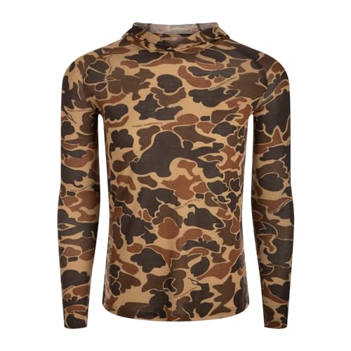 DRAKE Men's Hunter Creek Soft Lightweight Quick-Drying UPF 20 Viscose Long Sleeve Hoodie, 3-Piece Unconstructed Hood