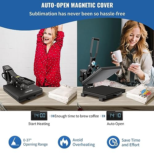 Máquina automática de plancha térmica 15x15 pulg con control digital miniatura 3