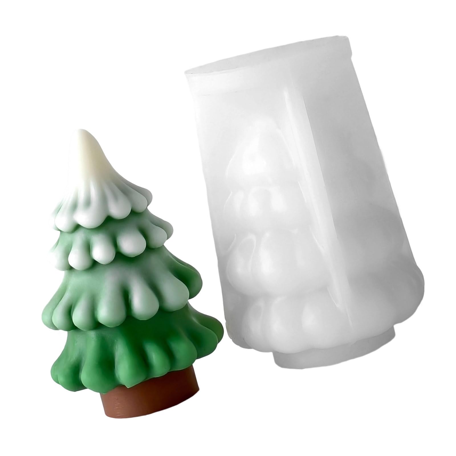 KAQNTUD Silicone Moulds Christmas Tree Candle Moulds Ornament Moulds Plaster Epoxy Resin Mould Handmade Candle Christmas Tree Silicone Mould Resin Plaster