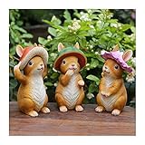 Vorname: Simulation Tier sknonr Garten-Hof Kleine Dekoration-Harz-Häschen Dekoration kreative Kleintier Flower Stand Desktop-Dekoration Dekoration