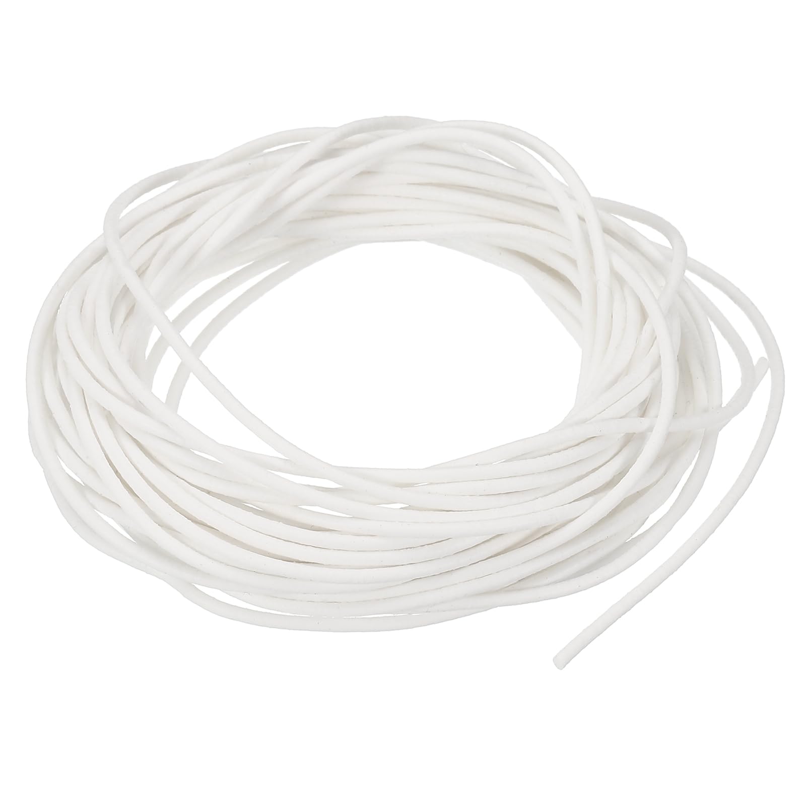 PATIKIL Silicone Foam Seal Strip 1mm Dia 7.5 M(24.6 Ft) Long, Round High Density Solid Sponge Rubber Weather Seal Strip for DIY Warehouse Concrete Joints Wall Cracks, White