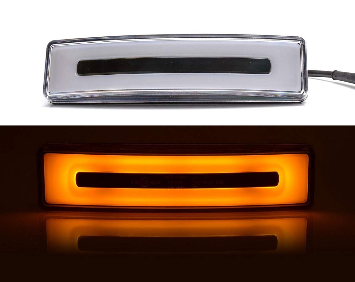 2 luci a LED di posizione anteriori al neon per cabina del tetto Scania 24 V con marchio E