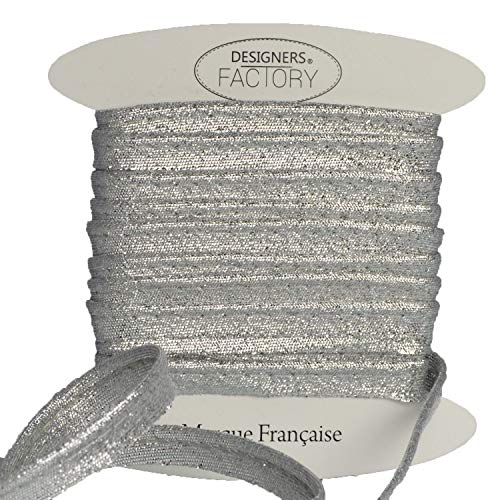 designers-factory Sewing Edging: Lot of 2 Lurex edgings (1 Gold and 1 Silver) 5 metres Each - Lurex Edging - Image 3