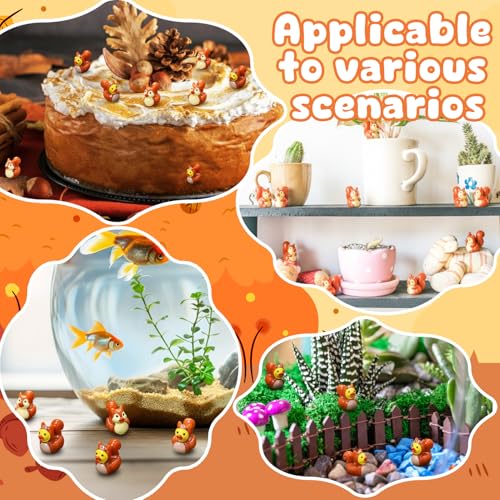 Image of 50 Pcs Squirrel Ducks Toy Figures, Mini Resin Ducks Bulk, Tiny Squirrels Figurine Dress up Game Toy for Party Favors (Squirrel Duck)
