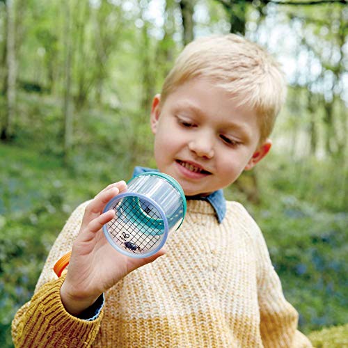 Hape Nature Fun Entdecker Käferglas mit Lupe - aus pflanzlichem Kunststoff, Outdoor Naturforscher Set zum Beobachten von Käfern und kleinen Tieren, Kinder Insekten-Beobachtungsglas ab 4 Jahren
