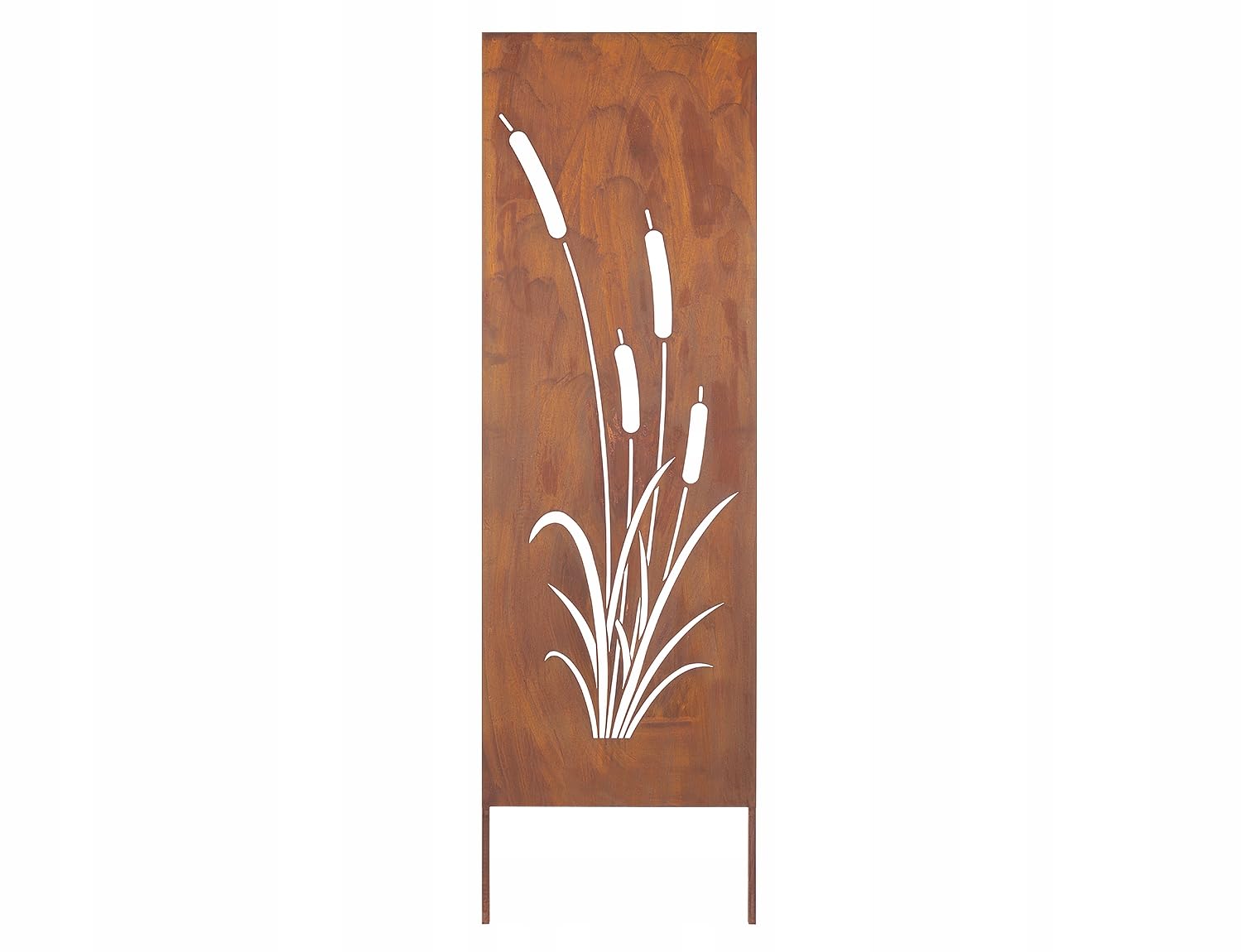 Kapaga - Lot de 4 Brise-vues en Métal Corten 160 x 50 cm - Effet Rouillé - Paravent Rustique pour Jardin - Panneaux de Protection Extérieurs - Élément Décoratif de Jardin - Clôture Déco (Calamus)