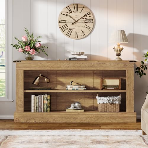 Image of Tribesigns Farmhouse TV Stand for 70-Inch TV, 63 inch Entertainment Center with Storage, Modern Media Console Table for Living Room, Bedroom (Natural)