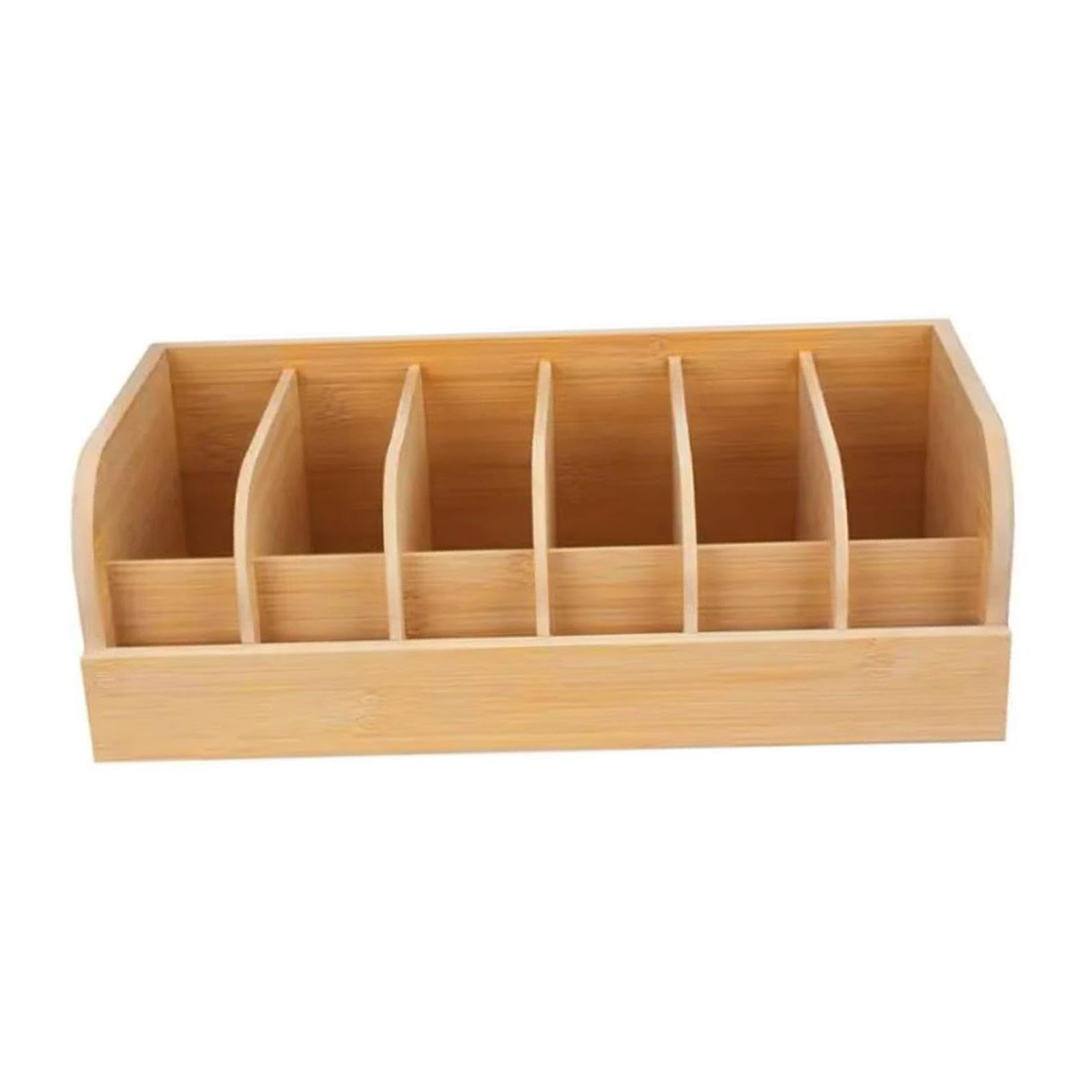 Homyl Organizer per Cintura in Legno con 6 Scomparti, Portacravatte Multifunzionale E Salvaspazio
