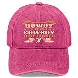 7th Birthday 7 Years Old Rodeo Western Cow Hat 7yr Hats for Women Fashion Pomegranate Red
