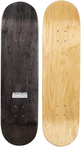 Tabla de monopatín coleccionable en blanco, parte superior aleatoriaparte inferior natural, tabla de monopatín personalizable, construcción de arce