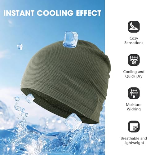 Image of WTACTFUL 1Pack / 2 Pack Cooling Skull Caps for Men Women - Lightweight Breathable 3D Mesh Running Caps for Cycling & Summer