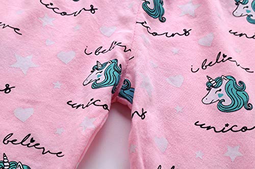 Image of Koian Little Girls' Short Pajamas Sets Toddler PJS Cotton Kids Sleepwears
