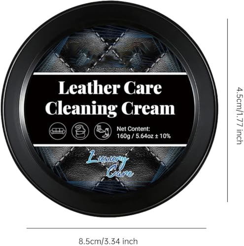 Image of JICOOT Leather Care Cleaning Paste & Conditioner Kit, Automotive Interior Leather Cleaning Cream, Multifunctional Leather Cleaning Cream for Furniture, Footwear, Purses & Bags, Car interiors & Bikes