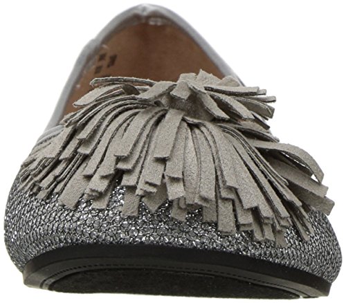 Jessica Simpson Girls' Torrie Ballet Flat, Pewter Lurex, 12 M Us Little Kid #TOP1