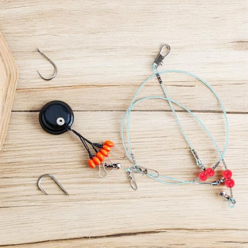 Líneas de nylon para pesca con giratorios y crimps 12 pcs miniatura 5