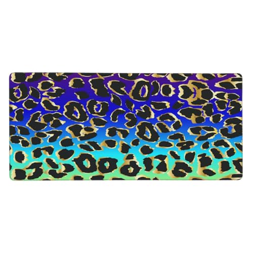Tapis de souris grand format léopard 40 x 90 cm ordinateur caoutchouc