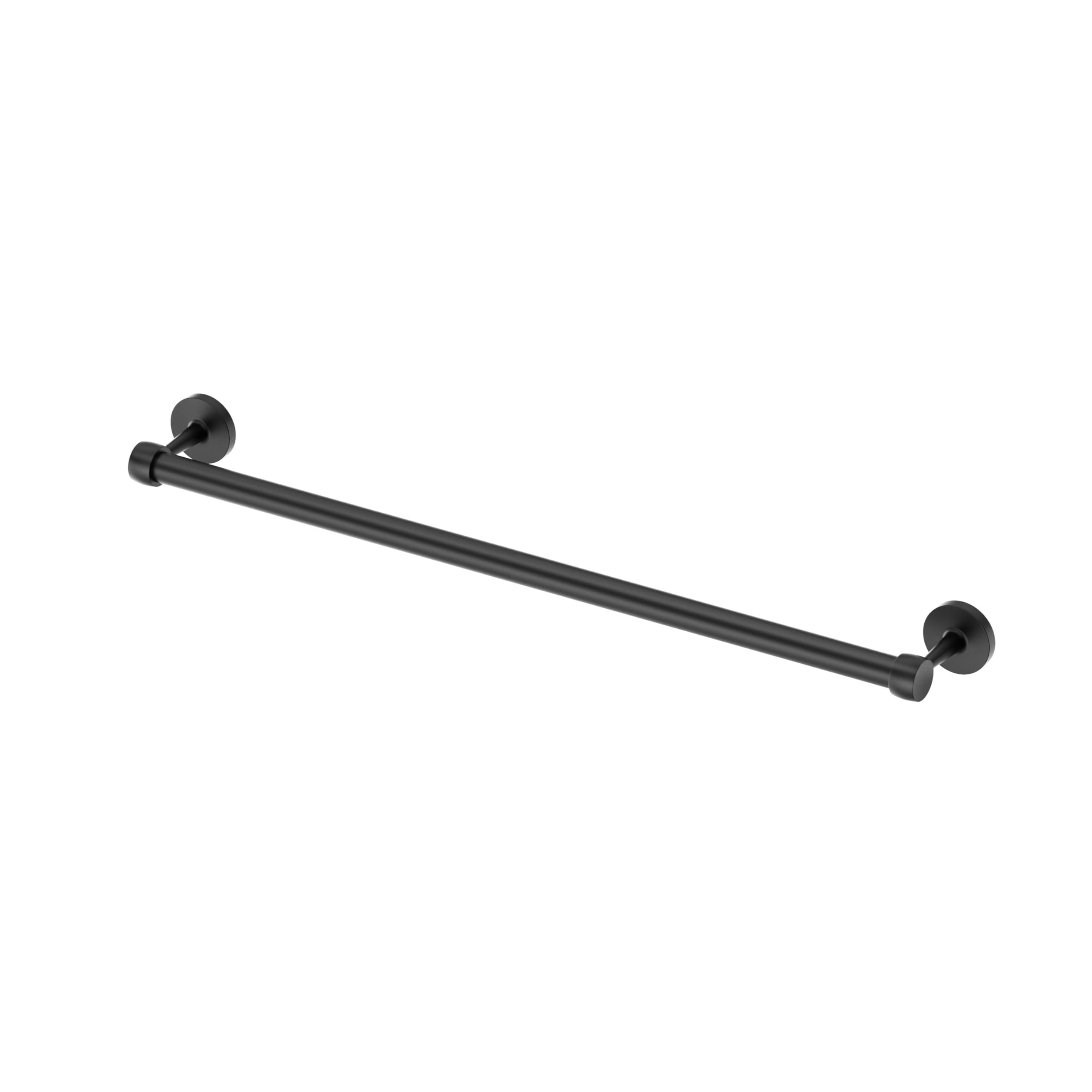 Gatco 5210MX Gibson Towel Bar, Matte Black, Wall-Mounted Bathroom Towel Bar, Retro Modern Decorative Hardware, Heavy Duty Metal with EZ Ancor Mounting