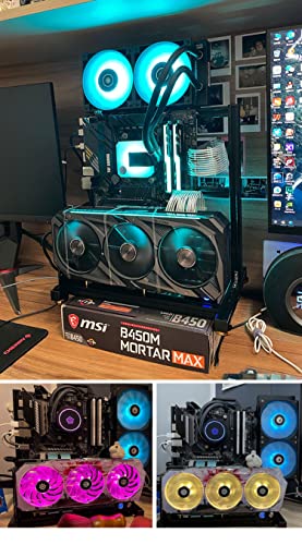 Chasis de PC abierto para gaming en aleación de aluminio, compatible con Mini ITX, refrigeración por aire y líquida miniatura 5