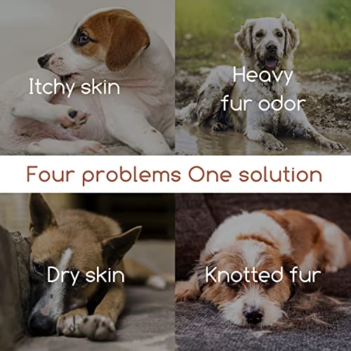 Nobleza Hundeshampoo gegen Juckreiz Milben Pilz, Sensitive-Shampoo Katze, Anti-Bakteriell, Lindert Hautreizungen, auch für Welpen und Kätzchen 250ml (Rot)