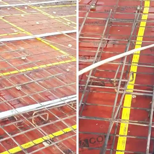 Image of (Pack Of 4 X 100 Meter Per Roll Shuttering Tape /Concrete tape /Bopp Tape Used In Slab For Construction Of Buildings & Multi Purpose Use