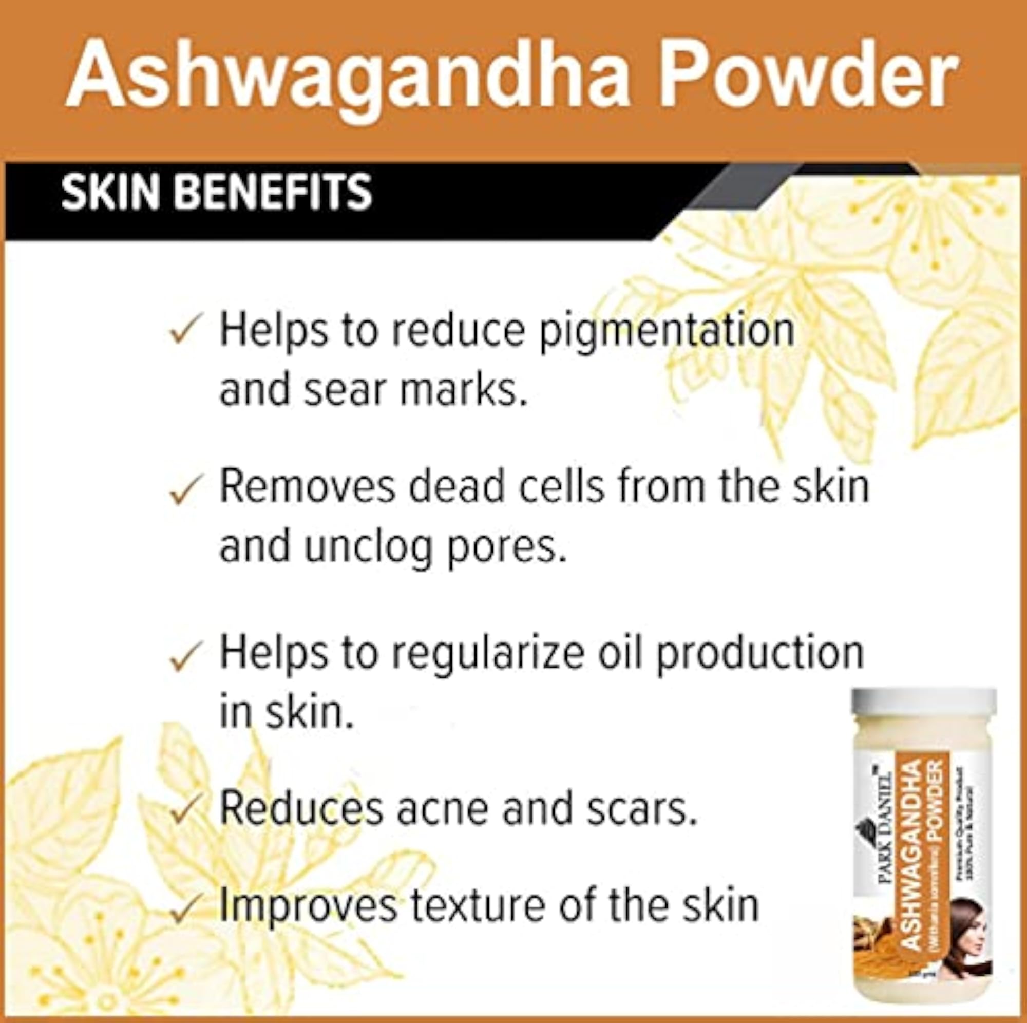 Premium Ashwagandha Powder - Skin Care Combo, 200 GM
