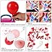 DR.DUDU 263 Pcs Valentines Day Balloon Arch Kit Decorations, Pink/White/Red Balloons Garland Decor with LOVE Heart Balloon Rose Petals for Galentines Day Party Birthday Wedding Proposal Anniversary