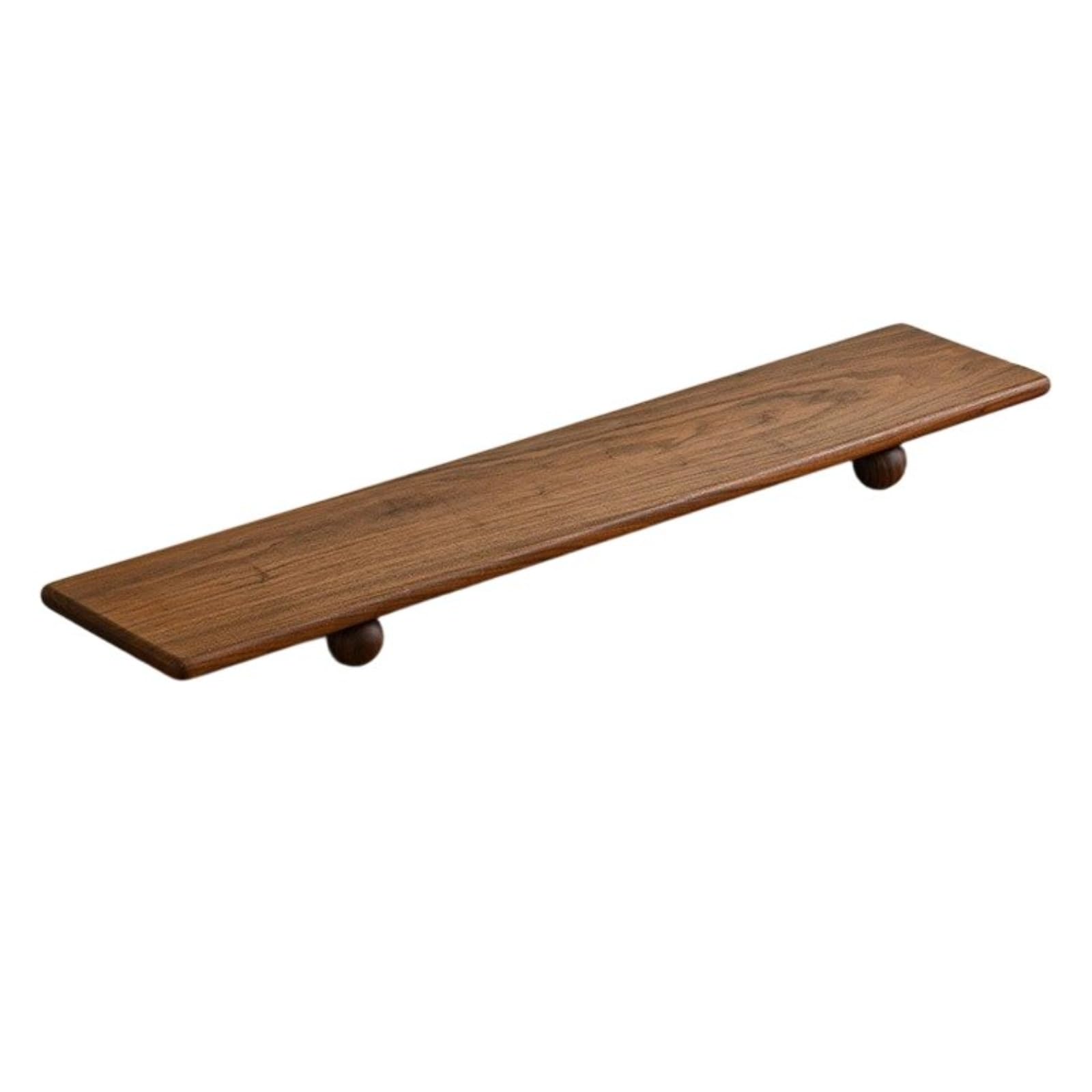 rockible Supporto da Scrivania Rialzo Schermo Base Pc Organizzatore per Laptop in Legno Massello Nera Spazio Extra per Accessori Bordi Smussati Adatto per Ufficio Office, Noce Nero, 80 20 5