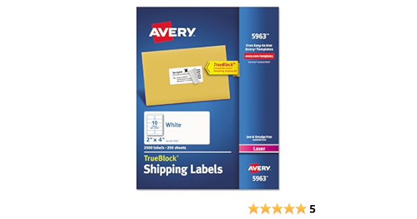 Amazon.com : AVE5963 - Avery Easy Peel Address Labels ...