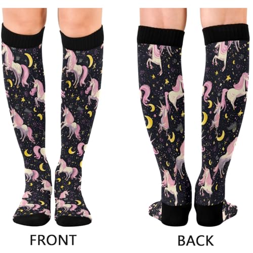 Image of Pigsaly Red White Polka Dot Womens Compression Socks Athletic Tube Sock Knee High Socks Outdoor Sport Socks