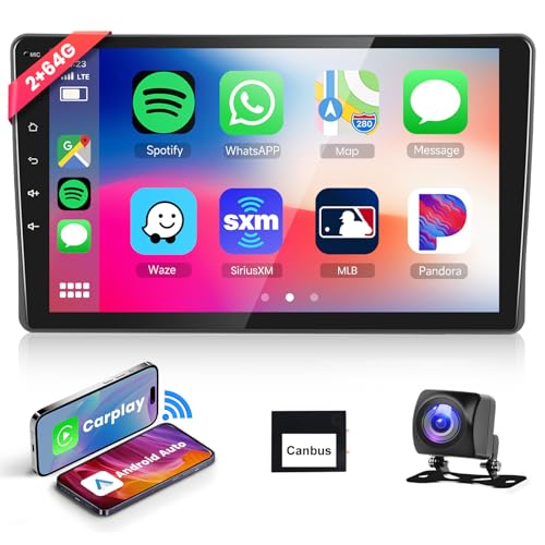 Autoradio Android 13 Podofo 9" Pour Fiat Panda 2003-2012 – 6Go/128Go, CarPlay/Android Auto Sans Fil, GPS, DSP, Caméra De Recul AHD