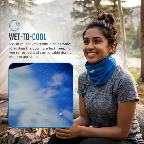 Image of MISSION Multi-Use Neck Gaiter Face Mask for Ski & Outdoors, UPF 50, Breathable Lightweight Fabric