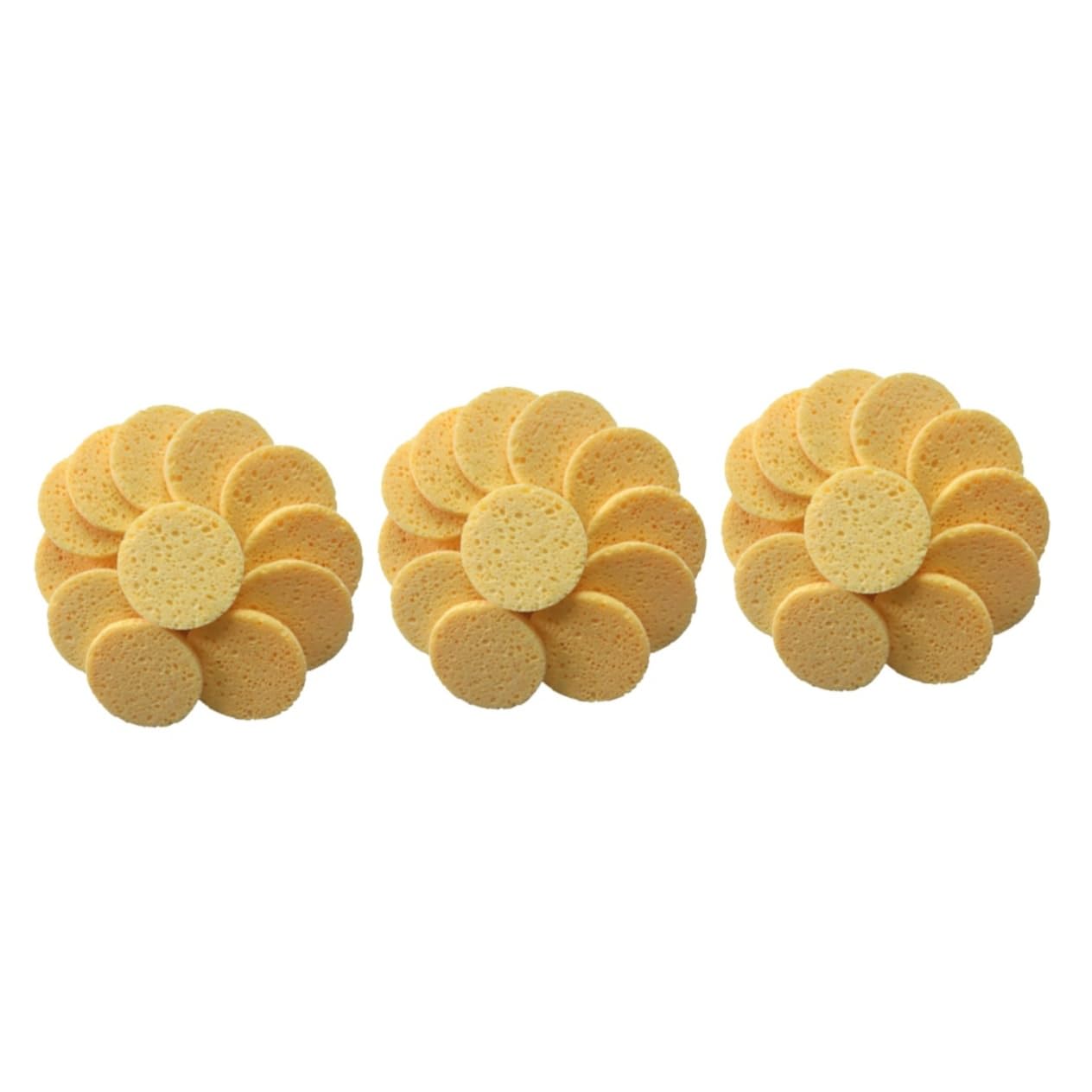 Didiseaon 60pezzi Spugne Per Pulizia Viso Cotone Morbido Panni Struccanti Rotondi Per Rimozione Makeup e Pulizia Viso Colore Naturale Sicuri Per La