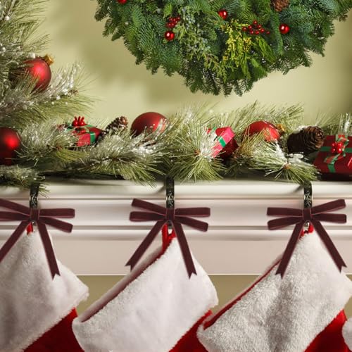 Image of Tsorode 25 Yards Velvet Ribbon for Christmas Tree Gift Wrapping,3 /8 Inch (Brown, 3 /8 inch)