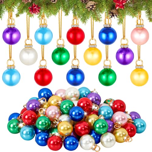 UXORSN 72 Stück Mini Weihnachtskugeln 16mm Klein Weihnachtsbaumkugeln...
