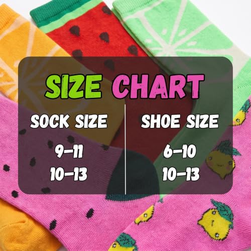 Image of Tipi Toe Women's 6-Pack Funky Crew Socks | Colorful Fun Patterned Novelty Dress Socks, Sizes 9-13