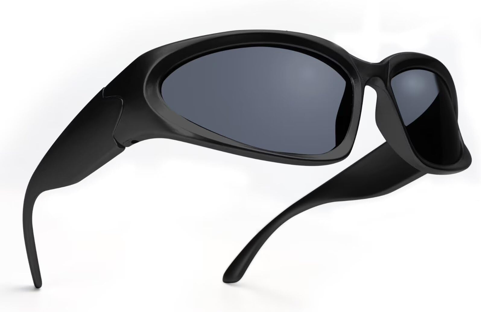 GUVIVIWrap Around Fashion Sunglasses for Men Women Swift Oval Gold Sunglasses Sport Shades Glasses Eyeglasses White