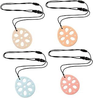 SAFIGLE 8 Peças Colar De Pingente De Mascar Colar De Bebê Brinquedo De Mastigar Brinquedos Para Bebês De Silicone Gel De Sílica Brinquedos Para Mastigar Para Bebês Brinquedos De Dentição