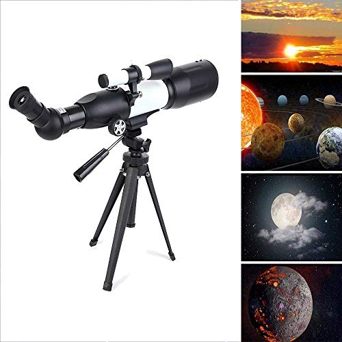 Telescopio astronómico refractor 50 mm con trípode y bolsa miniatura 6
