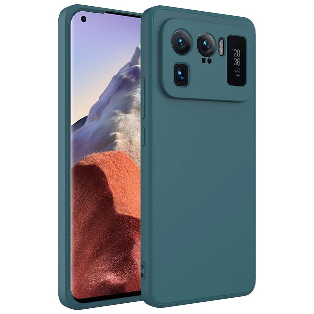 Zore Xiaomi ile uyumlu Mi 11 Ultra Kılıf Zore Mara Lansman Kapak Koyu Yeşil