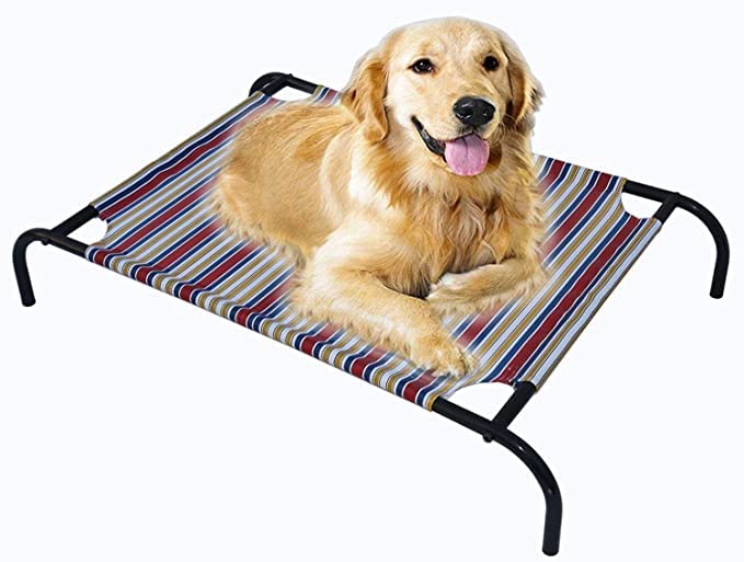 HOMECUTE Elevated Cooling Polyvinyl Chloride Mesh Pet Bed Cot For Dogs And Cat -Large, Multicolor (B0B3WZS8XL) Amazon Price History, Amazon Price Tracker
