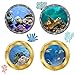 MEIYAXINWIN 4 adesivi da parete 3D Sea Life, per cameretta dei bambini, camera dei bambini, camera da letto, bagno, soggiorno, decorazione da parete