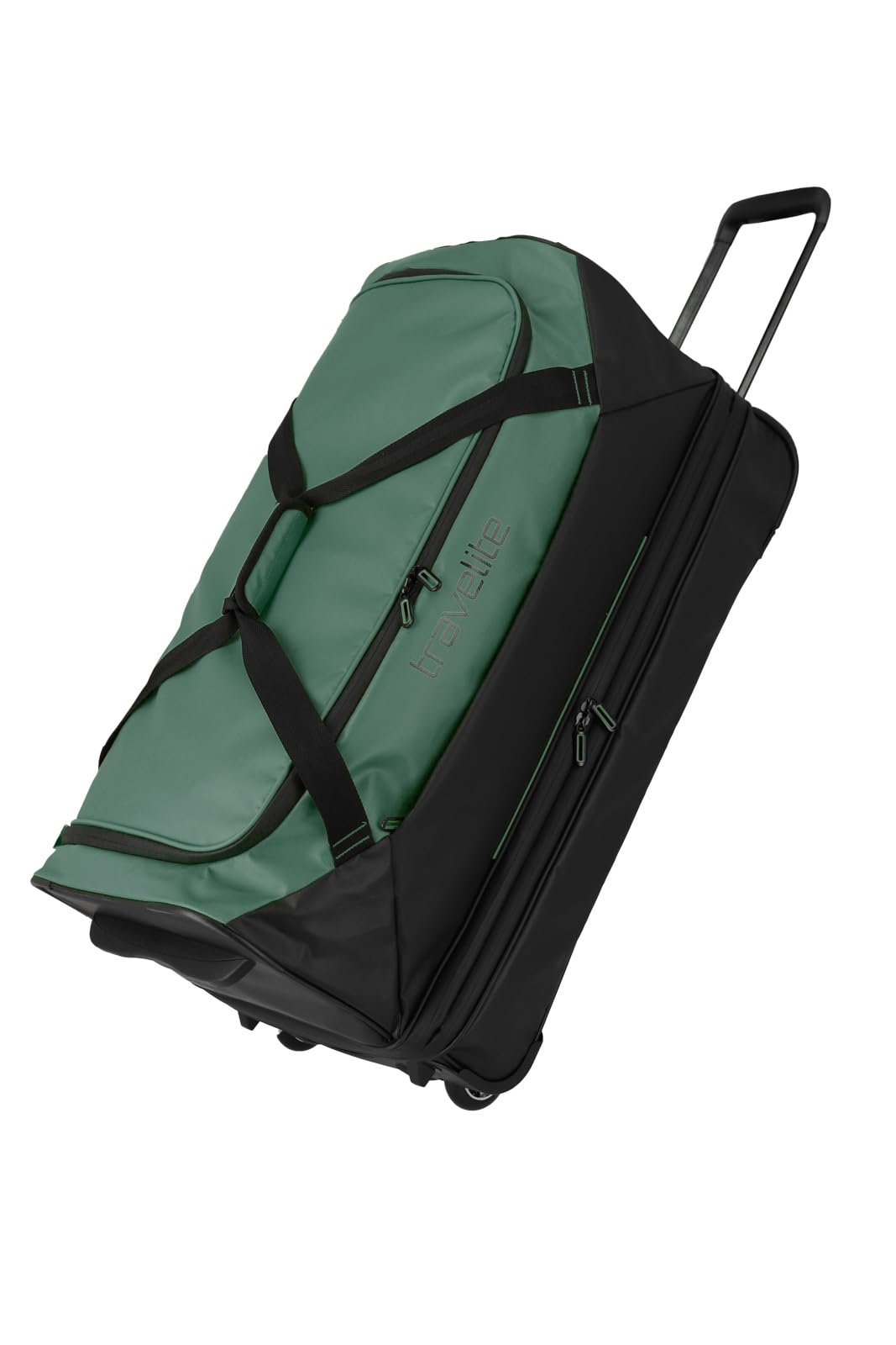 Travelite Trolley Travel Bag with Wheels made of Water-Repellent Material, BASICS Soft Luggage Trolley Bag with Stretch Fold, 70 cm, 98 - 119 liters