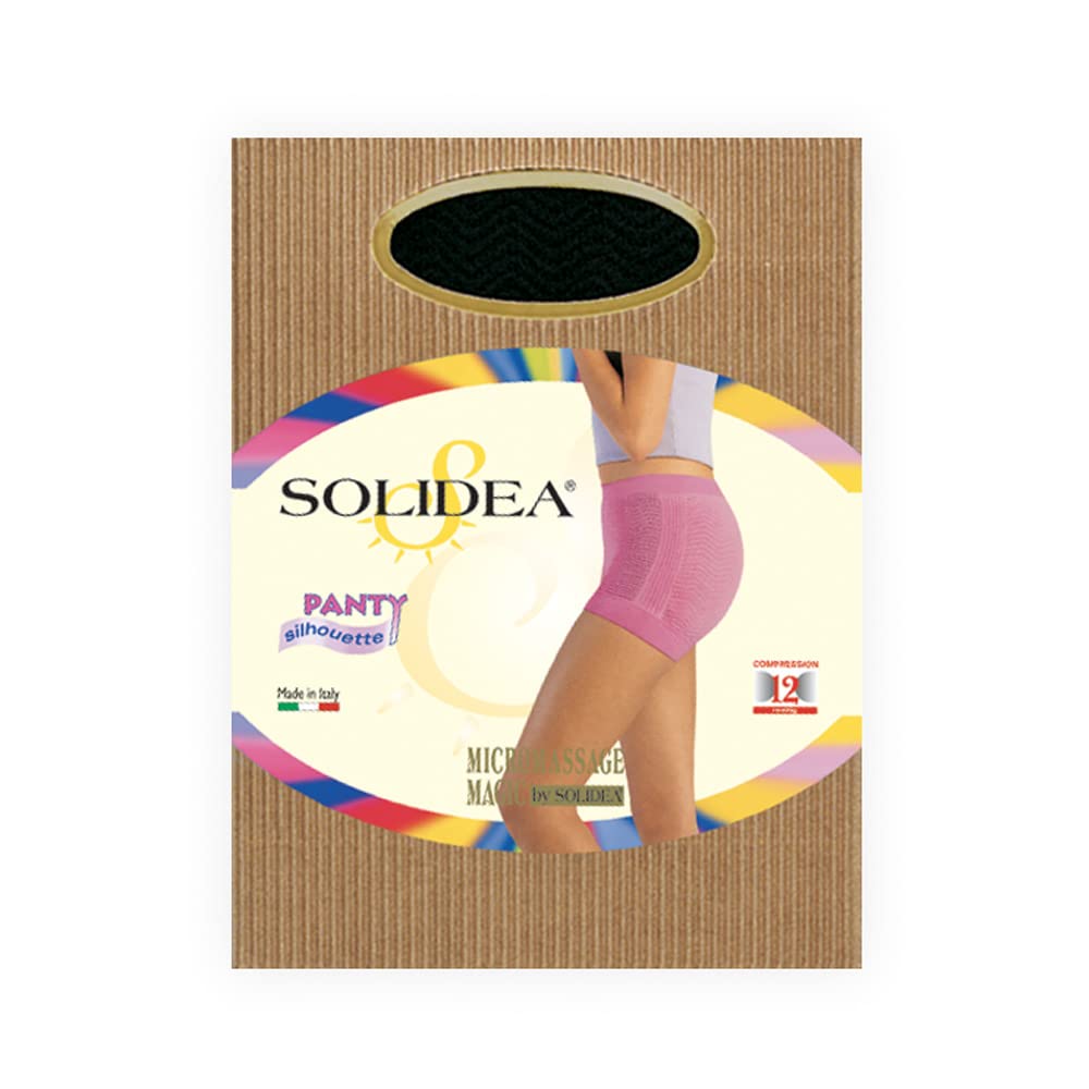 SOLIDEA Mallas Cortas Mujer Magic Panty Silhouette Micromasajeante| Short Deportivo Mujer, Shorts Mujer (Negro, 40)