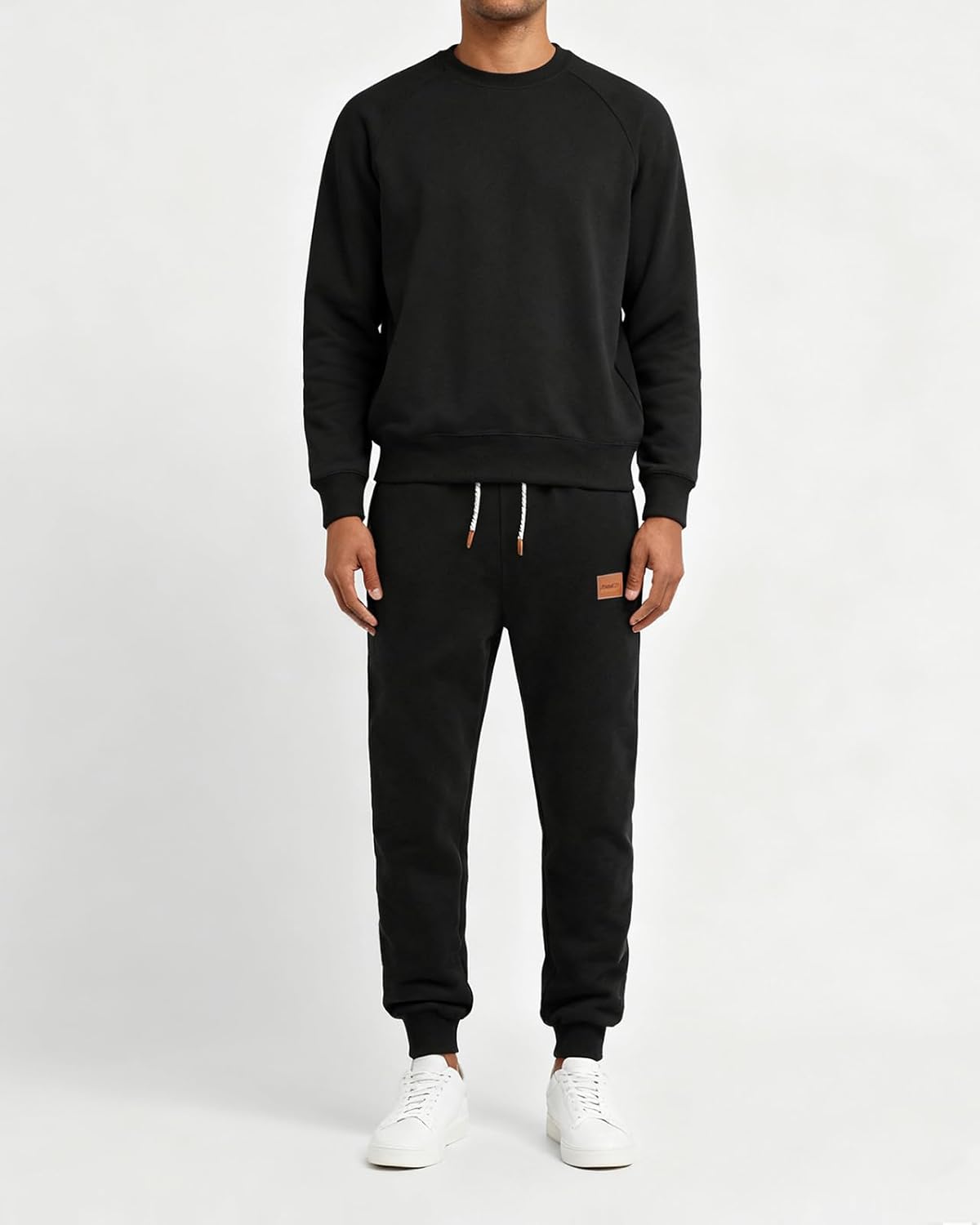 A WATERWANG Men's Fleece Sweatpants Heavyweight Cotton Tapered Joggers Workout Running Sweat Pants with Pockets - Image 3