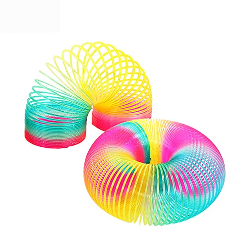 LUOXIAQIFEI Spirale Arc-en-Ciel Ressorts Arc-en-Ciel pour Amusement et Fournitures de Fête (Forme Ronde)