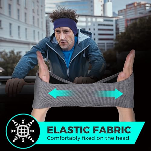 wtactful double-layer fleece pro ear warmers muffs cold weather headband ear covers for men women ski running cycling