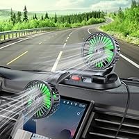 Qidoe Auto USB Ventilator: 360° KFZ Kühlventilator 2-Gang mini Lüfter Leistungsstarker Leise 12V akku Air Fan für Zuhause/Büro 12 volt LKW Wohnmobil Boot Wohnwagen Vehicle Seat Fan 5V