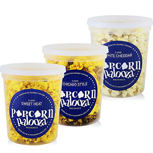 Popcorn Palooza Gourmet Popcorn Variety Pack Trio - Cheese & Caramel Popcorn Individual Snack Packs Popcorn Gift Basket Set Snack for Birthdays, Parties & Holidays, Easter, Mother's & Father's Day