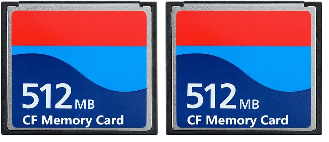 512MB CF Card SDCFB-512-A10 CF Type I Card Camera Memory Card (Pack of 2)